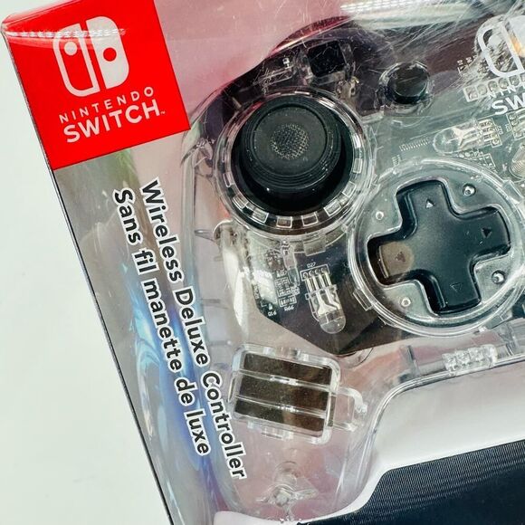 PDP Afterglow Prismatic Wireless Deluxe Controller for Nintendo Switch Clear - Picture 3 of 12